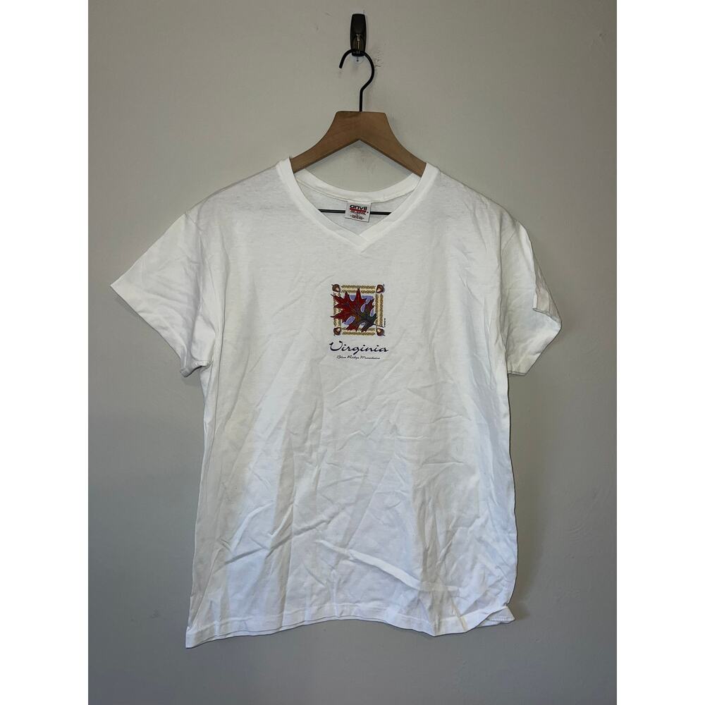 Women's Vintage Virginia Blue Ridge Mountanis Shirt Top Women L Large